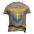 I Stand With God And Ukraine Christian Cross Faith Christ Men's 3D T-shirt Back Print Khaki