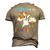 Stepdad Of The Birthday Princess Unicorn Girl Men's 3D T-shirt Back Print Khaki