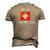 Swiss Drinking Team National Pride Men's 3D T-Shirt Back Print Khaki
