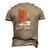 Mens Trucker American Flag Patriotic Truck Driver 4Th Of July Men's 3D T-Shirt Back Print Khaki
