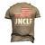Mens Uncle The Man Myth Legend Fathers Day 4Th Of July Men's 3D T-shirt Back Print Khaki