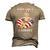 Uncle Sam 4Th Of July Usa Patriot Men's 3D T-Shirt Back Print Khaki