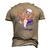 Uncle Sam I Want You 4Th Of July Men's 3D T-Shirt Back Print Khaki