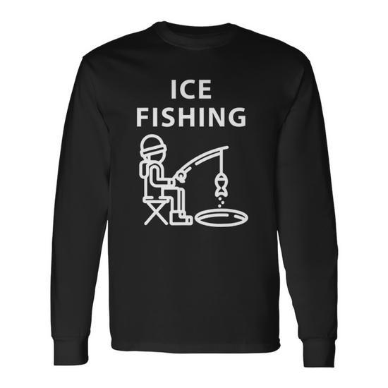 Ice Fishing Lover Fisherman Fishing Lover Long Sleeve T-Shirt T