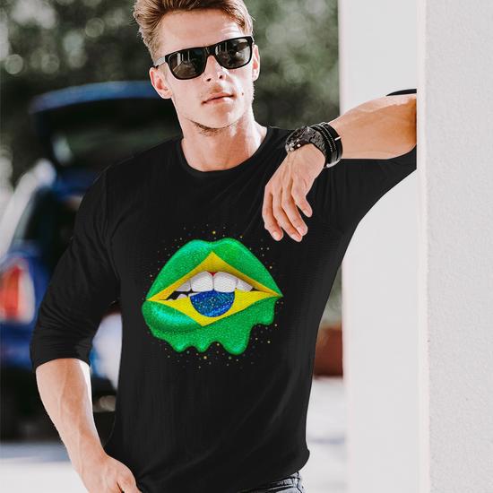 Brazil National Flag T Shirt Brasil Brazilian Green T-Shirt Men Short  Casual Four Seasons O-Neck Shirts