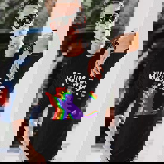 Purride Gay Pride Cat Pride Cat Cat Lgbtq Long Sleeve T-Shirt T-Shirt |  Mazezy