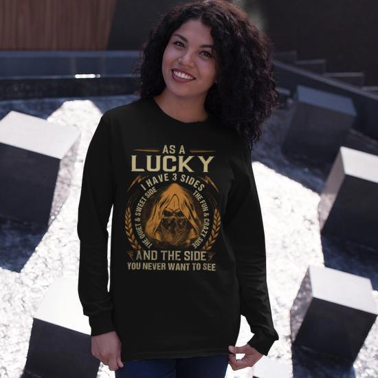 Lucky Name Shirt Lucky Name V4 Long Sleeve T-Shirt - Monsterry