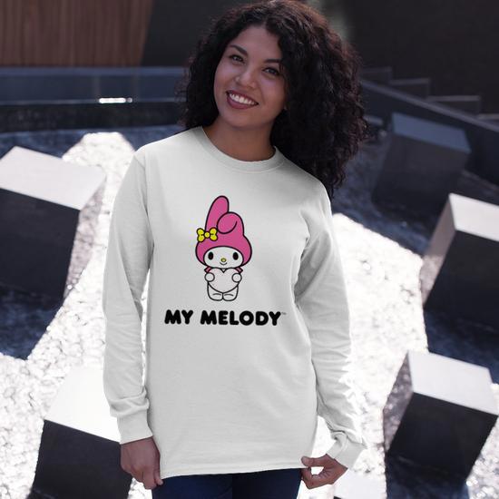 My Melody Character Front And Back Long Sleeve T-Shirt T-Shirt
