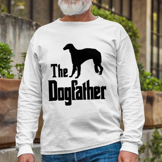 The Dogfather Dog Borzoi Long Sleeve T Shirt T Shirt Mazezy