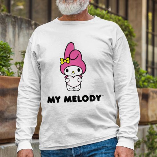 My Melody Character Front And Back Long Sleeve T-Shirt T-Shirt