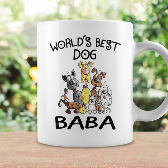 Baba Grandpa Gift Worlds Best Dog Baba Coffee Mug Seseable CA