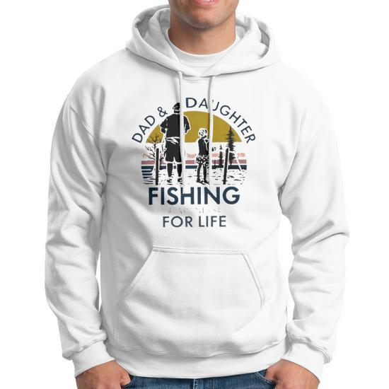 Dad And Daughter Fishing Partners For Life Vintage Hoodie