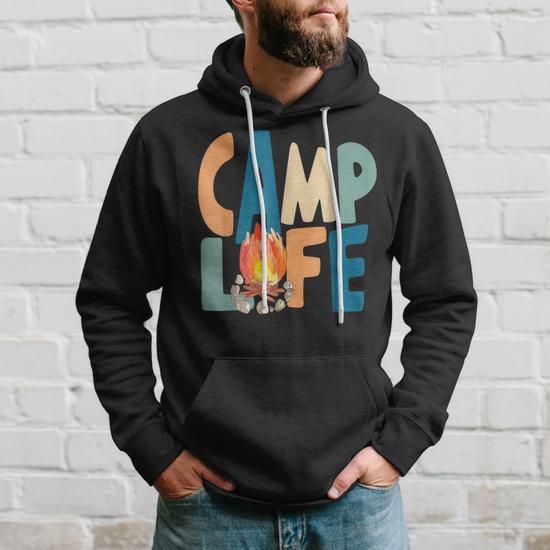 Men Women Boho Style Camp Life Summer Camp And Hiking Hoodie - Thegiftio