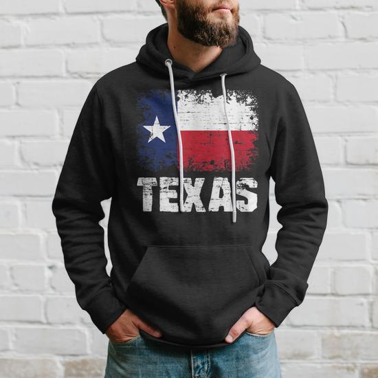 Texas Flag Patriotic South Austin US Gift Texas Hoodie - Close-up View