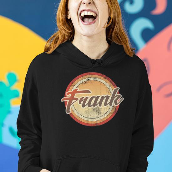 Graphic 365 Name Frank Vintage Funny Personalized Gift Women Hoodie Mazezy UK