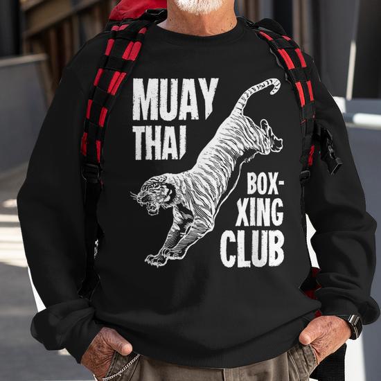 Muay Thai Tiger Boxing Combat Sport Sweatshirt Thegiftio UK