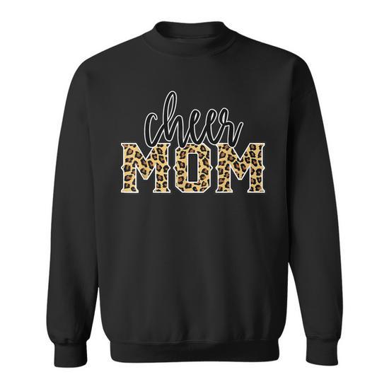 Leopard Cheer Mom Print Womens Proud Cheerleader Mother V2 Sweatshirt Thegiftio UK