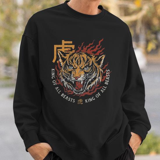 Chinese New Year Of The Tiger Horoscope Sweatshirt Mazezy