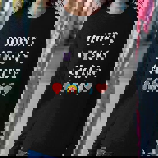 Daddys Lucky Charm Saint Patricks Day Marshmallow Sweatshirt | Mazezy