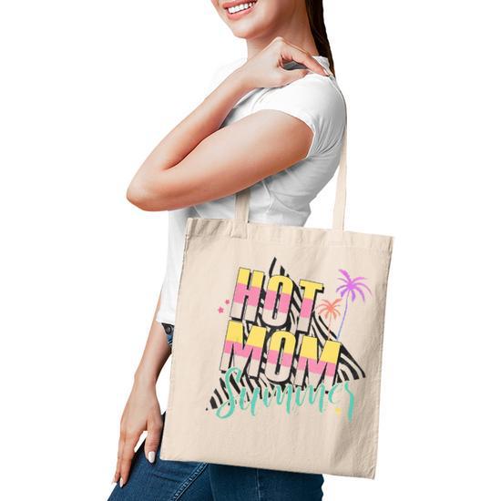 Funny Hot Mom Summer Palm Tree Tote Bag