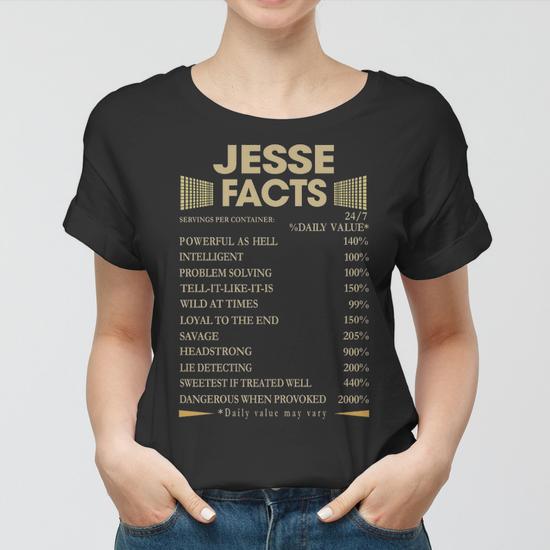 Jesse Name Gift Jesse Facts Women T-shirt - Seseable