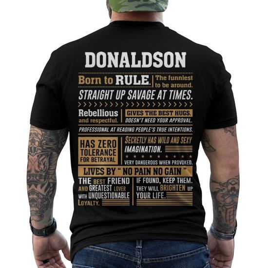 Donaldson Born to Rule Men's Crewneck Short Sleeve Back Print T-Shirt