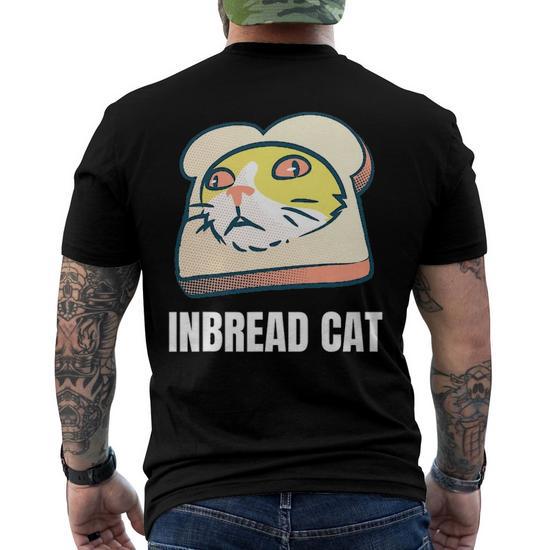 Inbread Toasted Cat Meme Toast Bread Kitten Men s Back Print T shirt Mazezy UK