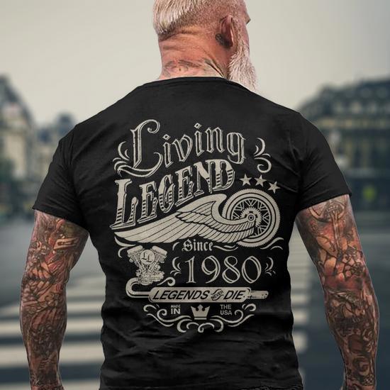 Vintage 1980 Birthday Shirt For Men - 'Aged Perfection' 45th Birthday Gift Tee - View #8