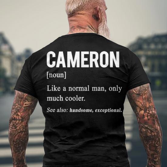 Cameron Name Cameron Definition Men's T-Shirt Back Print - Seseable