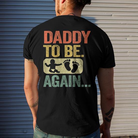 Promoted To Daddy 2022 T-Shirt - First Time Dad Gift, Black, Large, 50% Cotton Comfort Fit - View #5
