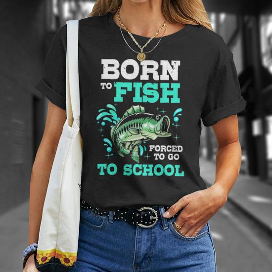 Funny Born To Go Fishing Bass Fish Apparel' Men's T-Shirt