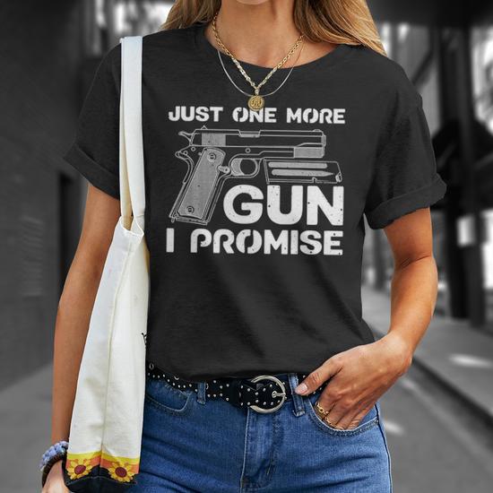 Pro Guns Activist Joke 'My Family Of Firearms' T-Shirt – Unisex Crewneck, 100% Cotton, Brisco Brands