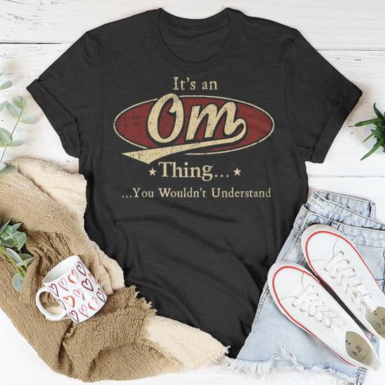 Om Shirt Personalized Name Gifts T Shirt Name Print T Shirts Shirts With Name Om Unisex T Shirt Seseable UK