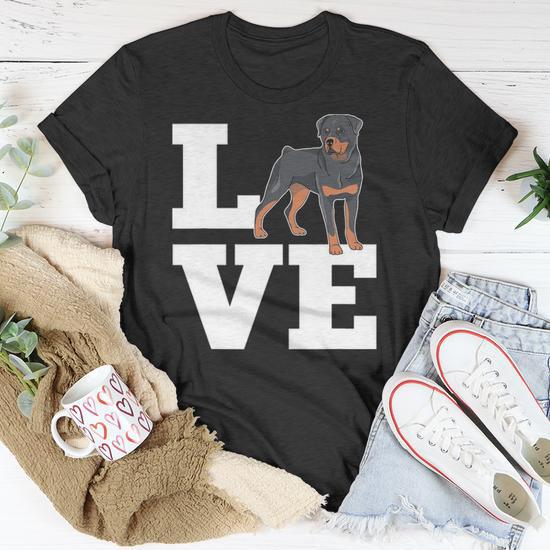 Rottweiler Love Design For Dog Owners Unisex T Shirt Mazezy