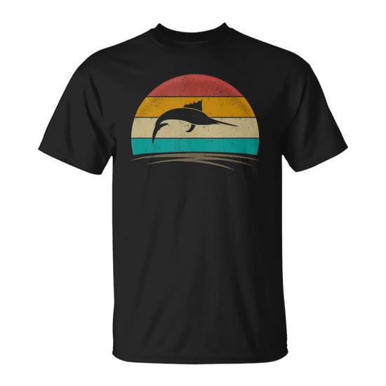 Swordfish Retro Vintage 70S Deep Sea Fishing Men Unisex T-Shirt