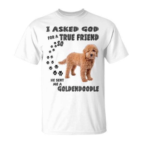Dog Mom Shirt - 'Life Is Golden With A Doodle' Funny Women's T-Shirt Gift For Dog Lovers - View #4