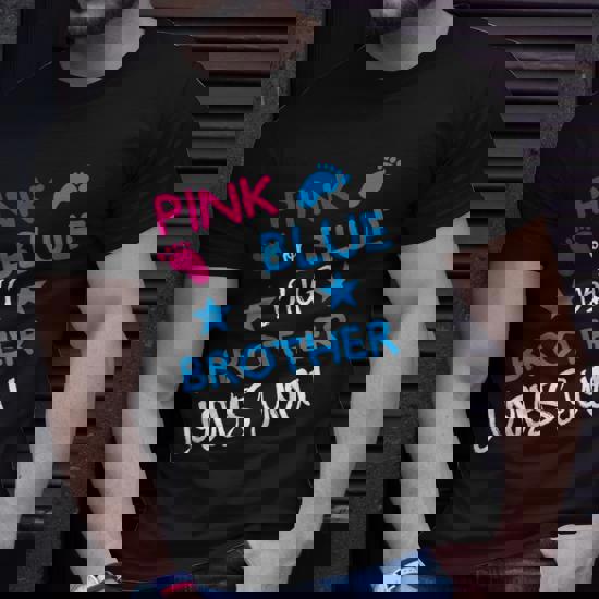 Pink Or Blue Gender Reveal Shirt For Siblings Big Sister Pink Or Blue Gender Reveal Shirt For Siblings Big Sister