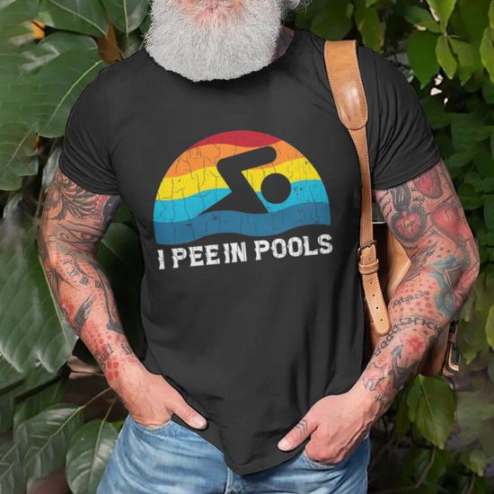 I Pee In Pools - Unisex T-Shirt Heather Red / S