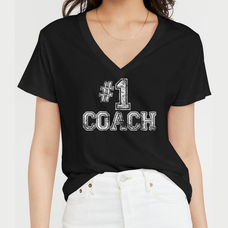 1 Coach - Number One Team Gift Tee Women V-Neck T-Shirt