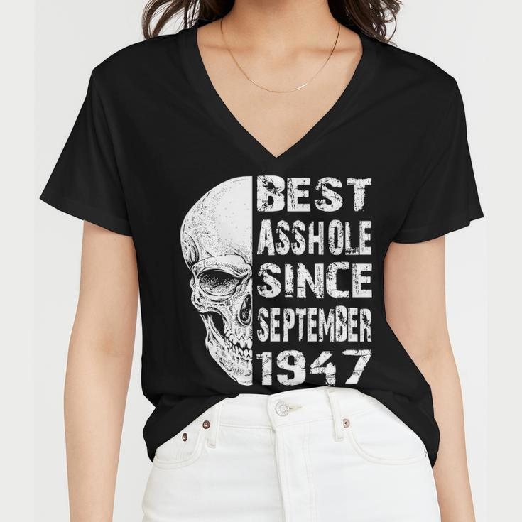 1947 September Birthday V2 Women V-Neck T-Shirt
