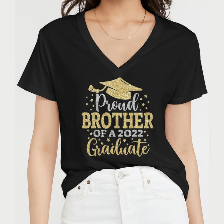 Brother Senior 2022 Proud Brother Of A Class Of 2022 Graduate Women V-Neck T-Shirt
