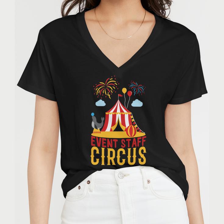 Even Staff Circus Women V-Neck T-Shirt