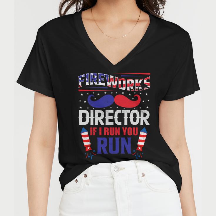 Fireworks Director If I Run You Run Women V-Neck T-Shirt