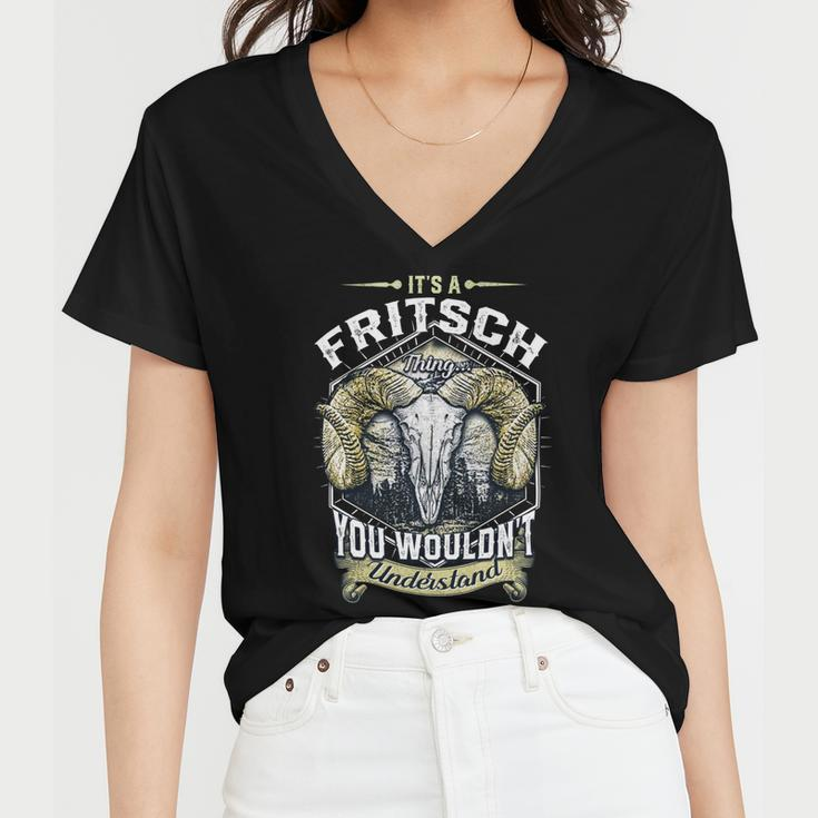 Fritsch Name Shirt Fritsch Family Name V3 Women V-Neck T-Shirt