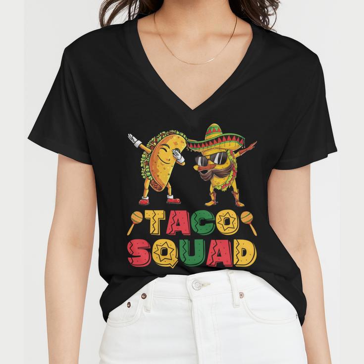 Funny Dabbing Taco Cinco De May Mexican Food V3 Women V-Neck T-Shirt