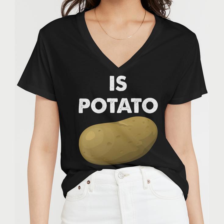 Funny Potato Women V-Neck T-Shirt