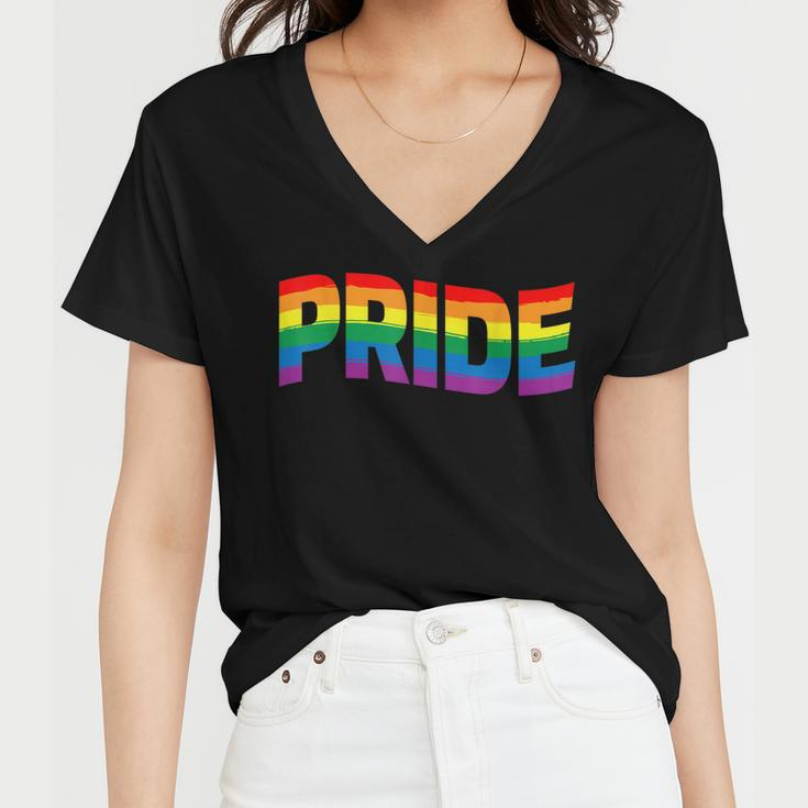 Gay Pride Lgbt Lgbtq Awareness Month 2022 Women V-Neck T-Shirt