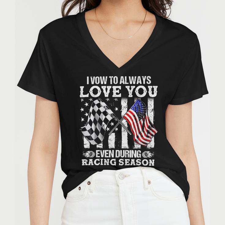 Love You During Racing Season Women V-Neck T-Shirt