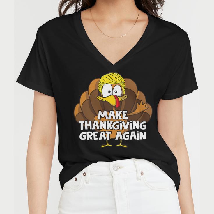 Make Thanksgiving Great Again 908 Shirt Women V-Neck T-Shirt