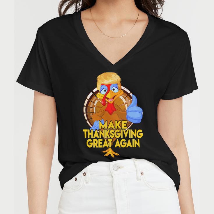 Make Thanksgiving Great Again Funny 2 Shirt Women V-Neck T-Shirt